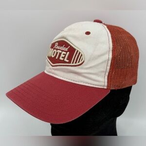 Rosebud Motel Schitt’s Creek Trucker Hat Mens Red OS Adjustable Embroidered Logo